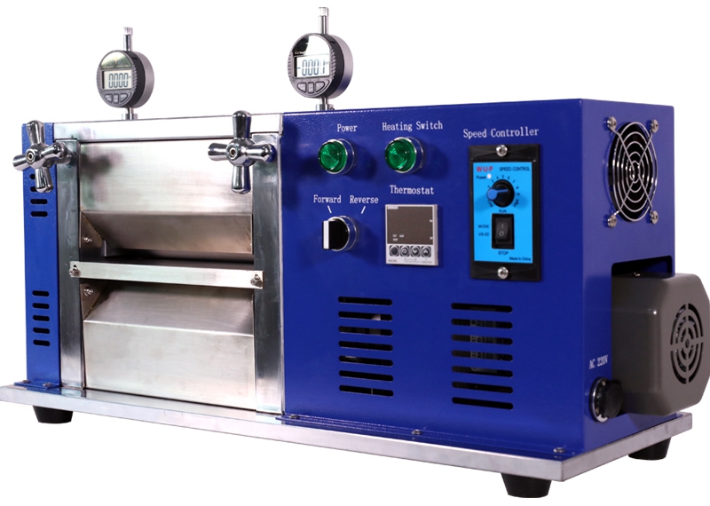 Experimental heating roll press