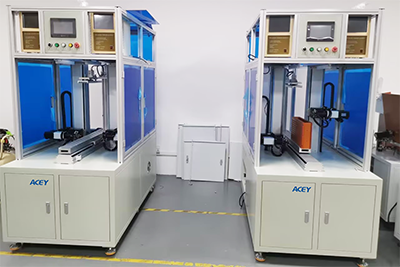 Double sided transistor spot welding machine