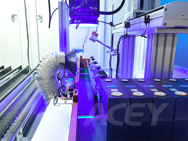 Prismatic battery sorting machine with laser cleaning Prismatic battery sorting machine with laser cleaning
