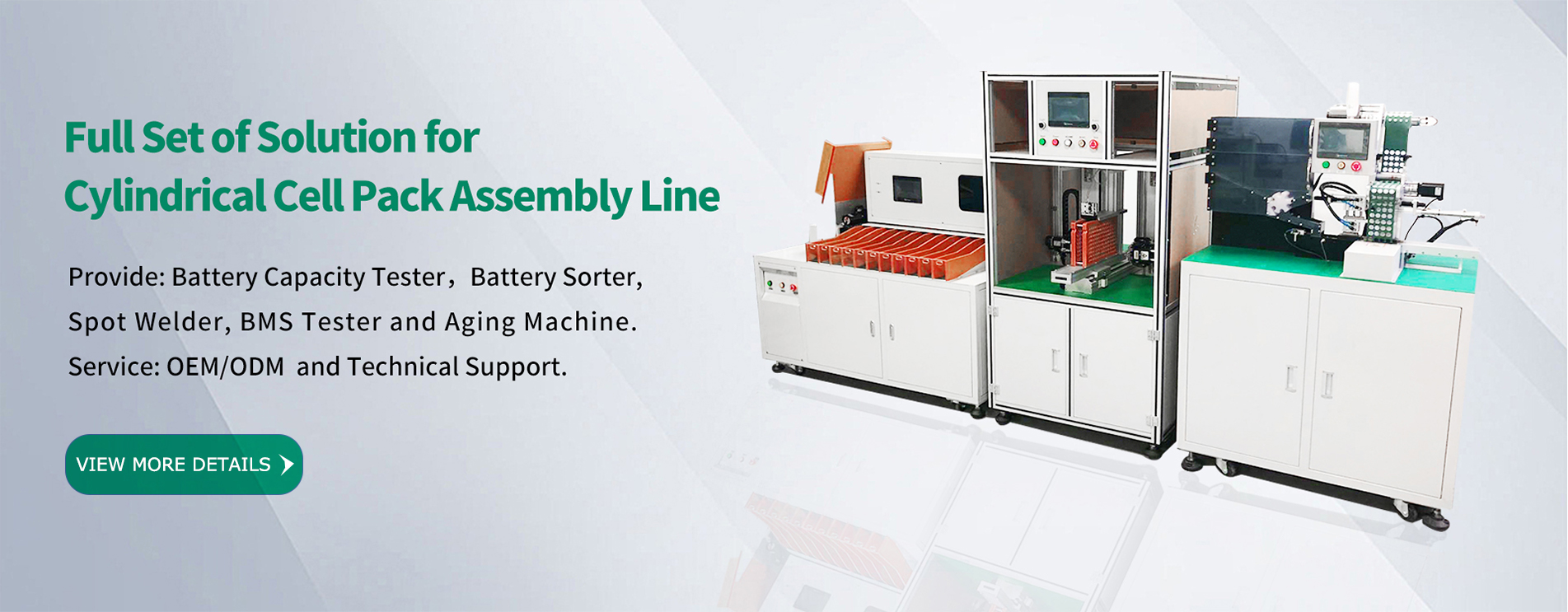 Full Set of Soution For Li-ion Battery Pack Assembly Line